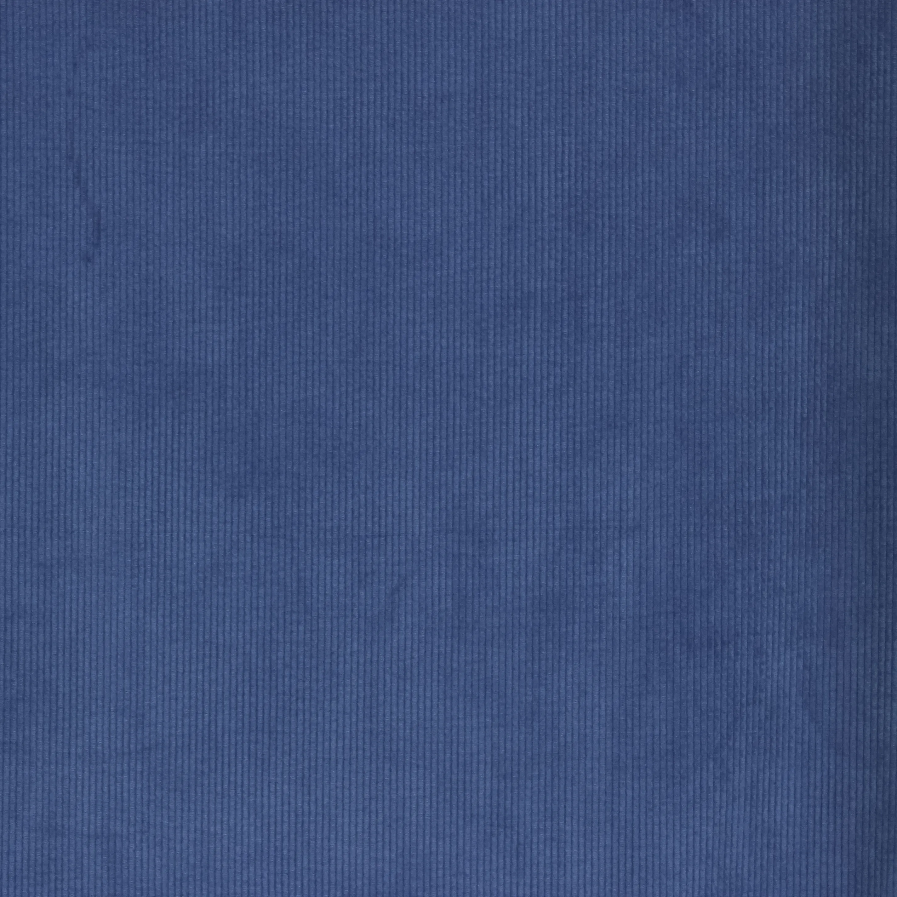 Ribfluweel blauw